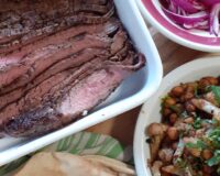 Flanksteak wraps tapas style